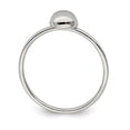 thumbnail image 2 of Sterling Silver Rhodium-plated Polished Bead Ring - Size 8, 2 of 3