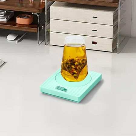 

LOVIVER Coffee Warmer Tea Warmer Multi Use for Hot Chocolate Portable 45 degreeC Constant Temperature Coaster for Kitchen Desk Travel Gifts Green