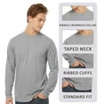 thumbnail image 6 of Tultex Men's Poly-Rich Long Sleeve T-Shirt Crewneck Tees (Black, S), 6 of 7