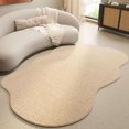 thumbnail image 1 of Area Rug, Irregular Shaped Rug for Living Room, Washable Rug, Non Slip Floor Carpet, Low Pile Soft Rug for Bedroom Dining Room Abstract Minimalist Carpets for Home Decoration, Bedside Rug(Khaki,63x91i, 1 of 7