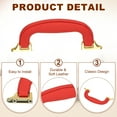 thumbnail image 3 of Uxcell Leather Luggage Handle, Replacement Strap Handle for Handbag Red, Gold 2 Count, 3 of 7