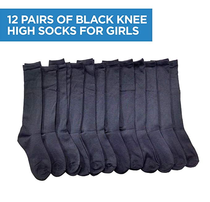 girls navy knee high socks
