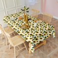 thumbnail image 3 of White Sunflower Pattern Rectangle Tablecloth 60"x120",Waterproof Polyester Rectangle Table Cloth, Wipeable Spillproof Polyester Tablecloth for Dining, Camping, Indoor and Outdoor, 3 of 6