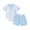A119-Sky Blue, variant on TOWED22 Baby Boy Tractor Print Summer Clothes Short Sleeve T-Shirt Shorts 2 Piece Outfit Khaki,9-12 M