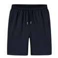 thumbnail image 2 of LYMAYTER Men's Stretch Waist Shorts Cotton 5-Inch Inseam Summer Athletic Gym Lounge Shorts for-M-6XL 1PCS, 2 of 3
