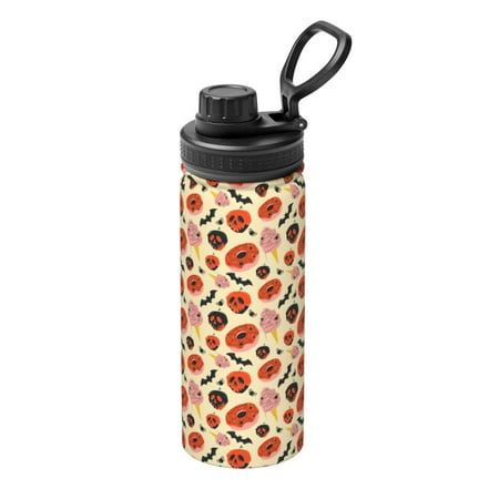 

Ocsxa Halloween Donut Print 18oz Stainless Steel Water Bottle Unisex Water Bottle Insulated Sports Water Cup Flask for Cold Water Drinks/Sports/Travel/Car/School