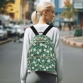 thumbnail image 7 of FORMRS Mini Backpack Purse for Women Quilted Travel Daypack Casual Shoulder Bag, Small White Flowers, 7 of 7