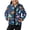 Blue Cartoon Dinosaur, variant on Kids Fleece Jacket Halloween Pumpkin Dog Bat Print, 6Y, Full Zipper, Boys Girls Fleece Jacket with Side Pockets, Windproof Stand-Up Collar, Toddler Winter Coat, Kids Outerwear