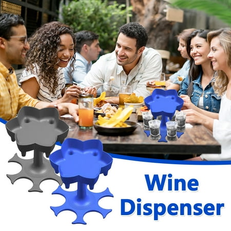 

Banghong 6 Shot Glass Dispenser and Holder -Dispenser For Filling Liquids Shots Dispense