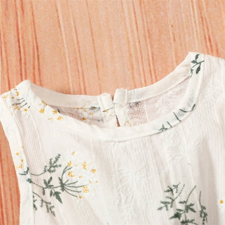 

TOWED22 Toddler Girl Summer Outfits Baby Girl Lace Romper Floral Tassel Sleeveless Bodysuit Jumpsuit Summer Princess Birthday Outfits White