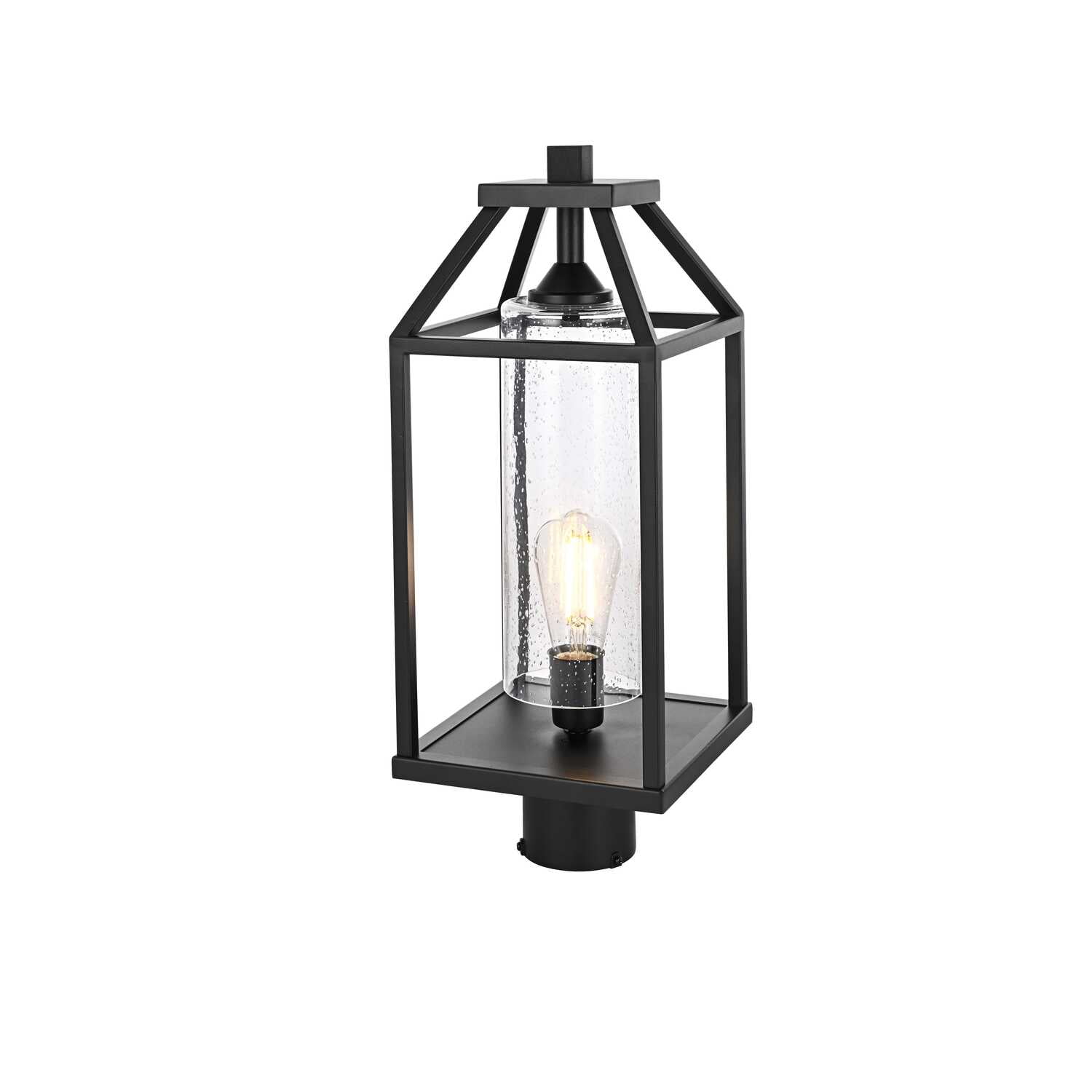 Elegant Lighting Zora 21" Outdoor Post Light in Black