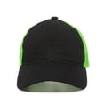 thumbnail image 3 of Outdoor Cap FWT-130 Heavy Garment Washed, Mesh Back-Black/Neon Green-Adult, 3 of 8