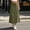 Army Green, variant on Womens Cargo Long Skirt Low Waist Drawstring Long Skirt Ruched Vintage Slit Cargo Skirt with Pockets Dark Gray M(M)