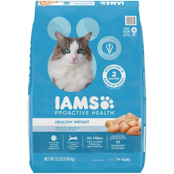 IAMS Proactive Health Adult 1  Years Healthy Weight Premium Cat Nutrition 22LB