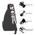 thumbnail image 4 of Sling Bag for Men, Gothic Skulls And Roses Fanny Pack Crossbody Bags Shoulder Chest Bag, Small Gym Bag Anti Theft Crossbody Backpack Daypack for Travel Sports Running Hiking, 4 of 7