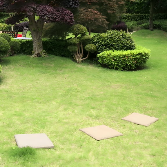 SELIVO Square Stepping Stones Outdoor,Large Stepping Stones,Outdoor Garden Walkway,Durable Plastic Pavers for Patio,Stepping Stones with Ground Stakes,Resin,1Pc 15.35"