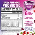 thumbnail image 3 of Nature's Nutrition Probiotics for Women Gummies with Cranberry - 6 Premium Strains for PH Balance, Digestive Health, Vaginal & Immune Support, Women's Probiotic Gummy for Feminine Health, 120 Gummies, 3 of 10