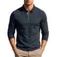 thumbnail image 2 of Kalauyu Long Sleeve Business Shirts for Men Print Turn Down Collar with Button Up Blouse Summer Casual Golf Tops, 2 of 7