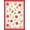 Red, Pattern 2, variant on ODIKA 4'x6' Machine Washable Non-Slip Area Rug, Cabana Floral Medallion Vintage Botanical Garden High Traffic Rug, Pink, 663158