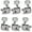 Silver, variant on NFTIGB 6 Pieces Guitar String Tuning Pegs Semi-closed Machine Heads Tuners for Electric & Acoustic Guitar, Black, 3 Left + 3 Right Configuration, Replacement Parts