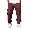 thumbnail image 2 of Men's Cargo Jogger Sweatpants Loose Fit Casual Pants with Side Pockets Cuffed Ankle Athleisure Pants M, 2 of 2