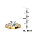 thumbnail image 5 of SuperJeweler 2 Carat Round Shape Moissanite Engagement Ring In 14 Karat Yellow Gold For Women, 5 of 5
