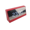 thumbnail image 2 of Reloj despertador con espejo digital electrónico con fecha de temperatura, 2 niveles de brillo, modo nocturno, decoración, superficie de espejo para rojo perfecl Reloj despertador digital, 2 of 7