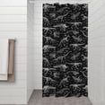 thumbnail image 2 of Black White Dinosaurs Skeletons Pattern Shower Curtain 36"x72" ,Bathroom Decorative Shower Curtains Set with 12 Hooks,Modern Waterproof Washable Shower Curtain, 2 of 6