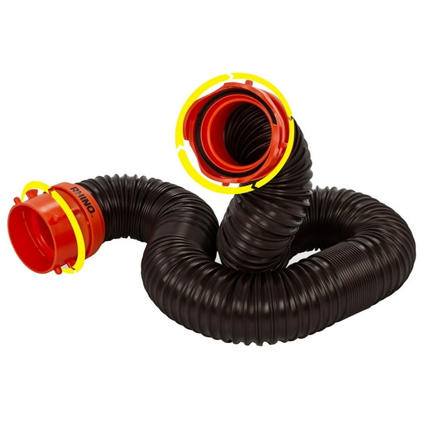 Camco RhinoFLEX 5' Extensión de manguera de alcantarillado con bayoneta giratoria & Arrastrar