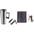 thumbnail image 1 of 5.5W 12V Solar Panel Battery Charger Board Waterproof Polycrystalline Plate with Car Heating Kettle,1 x Car 12V Bottle Heater Cup 1 x solar panel 1 x positive and negative film (tape), 1 of 5