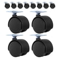 thumbnail image 1 of GAXIRE 12Pcs Flexible Mobility Wheels For Rolling Cart Black Nylon Ideal For General Use, 1 of 6