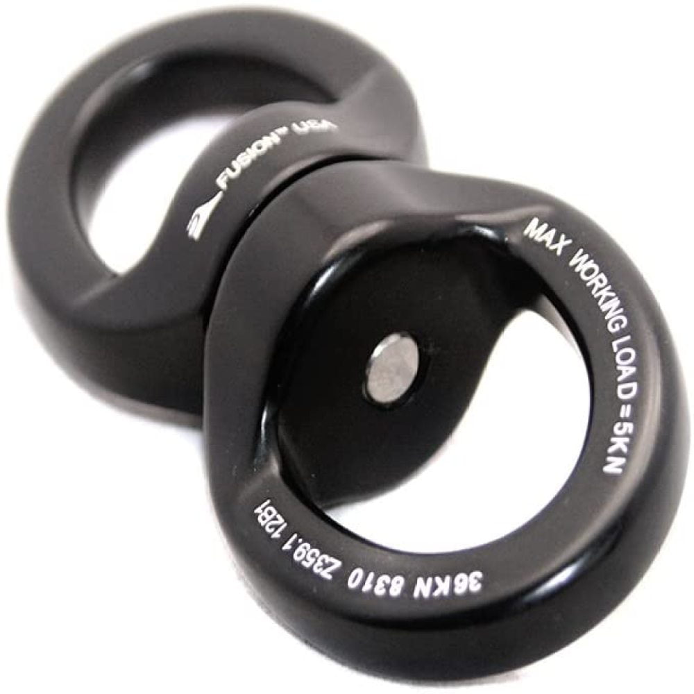 Fusion Climb Oval Swivel Aluminum Alloy Rings Black/Black 