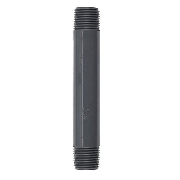Nipple BK Products Schedule 80 PVC 1/2 pulgada. MPT, 12,7 cm, paquete de 10