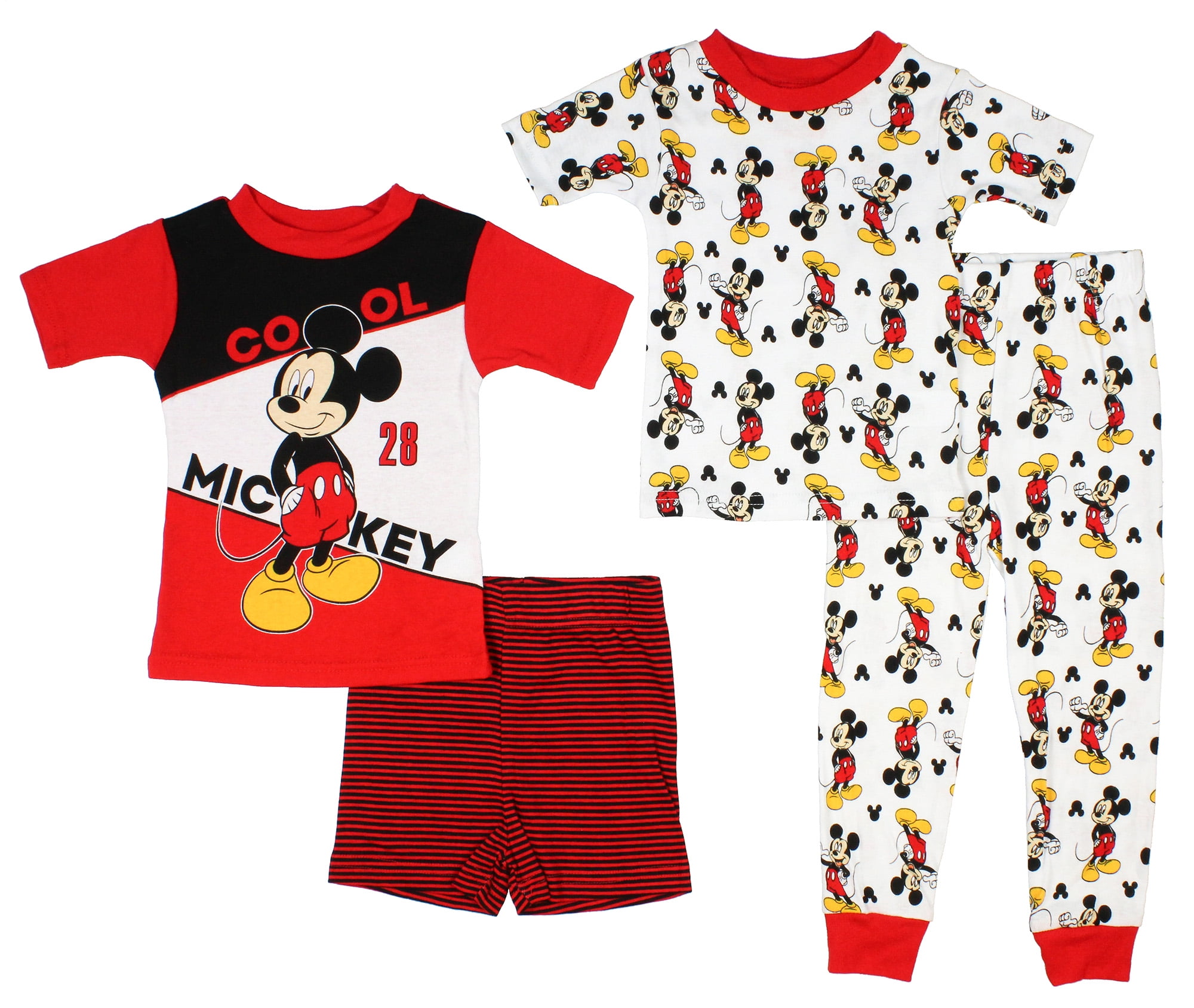 Disney Mickey  Mouse Toddler Boys  2 Pc Pajama Set Flame Resistant Size 3T 