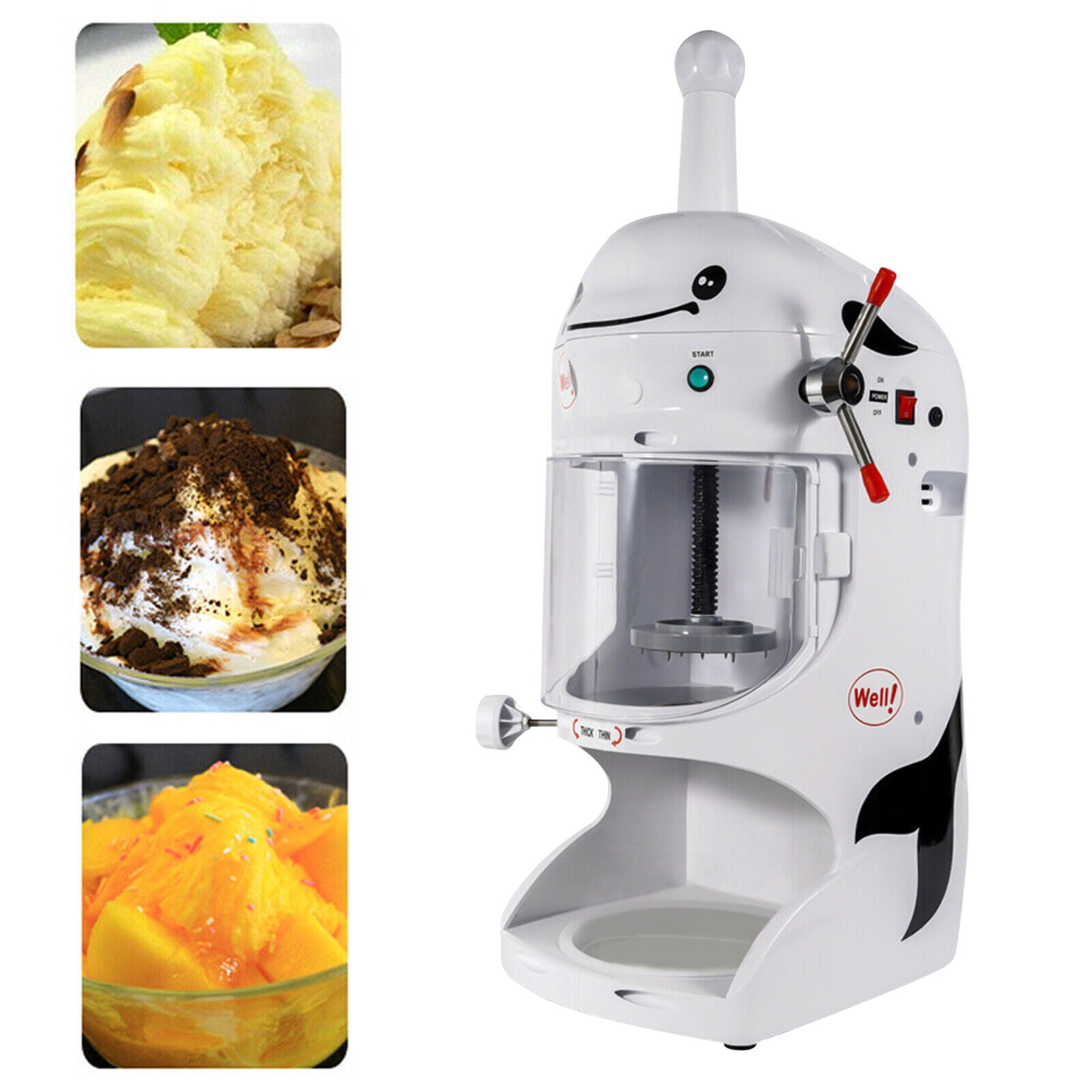 110V Commercial Ice Shaver Shaved Ice Block Machine Electric Snow Cone Maker