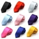 thumbnail image 4 of Corbata fina de color puro para hombre, estilo informal, con flechas estrechas (rosa), 4 of 7