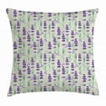 thumbnail image 1 of Lavender Throw Pillow Cushion Cover, Botanical Pattern with Fresh Herbs Aromatherapy Spa Theme, Decorative Square Accent Pillow Case, 18 X 18 Inches, Pale Sage Green Violet and Green, by Ambesonne, 1 of 2