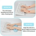thumbnail image 5 of Cloud Keyboard Wrist Rest Soft Leather Memory Foam Wrist Support Cushion for Easy Typing Pain Relief Anti-Slip, A Long,1 x Cloud Wrist Pads,White, 5 of 8