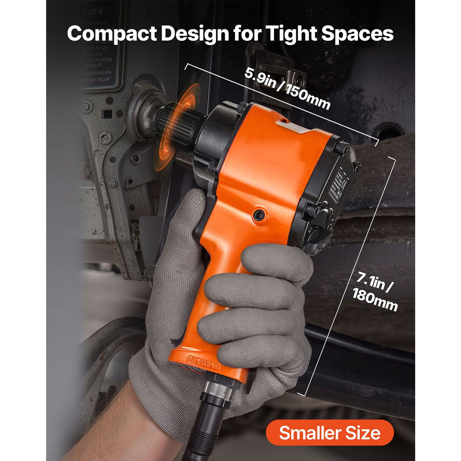 Air Impact Wrench 1/2 Inch Drive 738 ft-lbs Torque 8500 RPM 4-Speed Adjustable for Auto Repair Light Duty