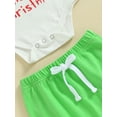 thumbnail image 5 of My First Christmas Baby Boy Outfits Letter Romper +Pants +Hats Set Newborn Infant Fall Winter Xmas Holiday Clothes, 5 of 8