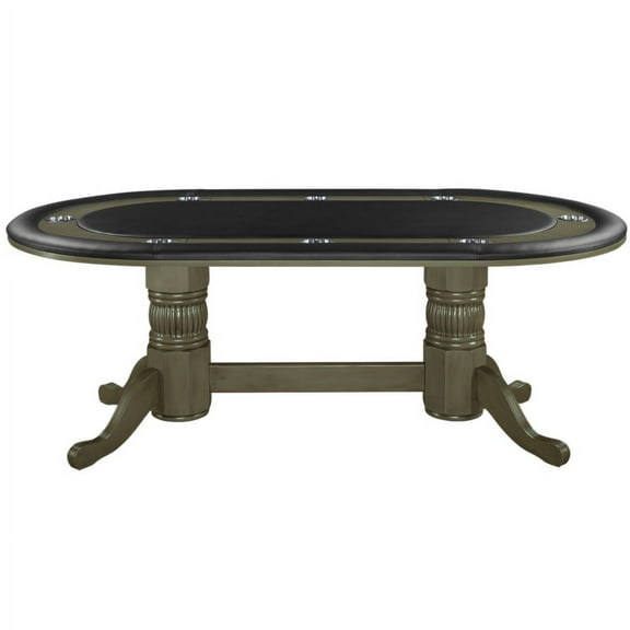 84" TEXAS HOLDEM GAME TABLE - SLATE