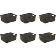thumbnail image 2 of 12726P06 Short Weave Basket, Espresso, 6 Pack, 2 of 6