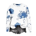 thumbnail image 2 of Teissuly Fashion Women's Casual Long Sleeve Round Neck Ladies Sweatshirt Tops Blouse, 2 of 3