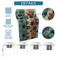 thumbnail image 6 of Teal Green Brown Table Runner - 72 Inch Long Farmhouse Dog Paw Vintage Cotton and Linen Blended Dress Scarves Farmhouse Table Runner for Kitchen Dining, Coffee Table, 13" x 72", 6 of 8