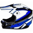 thumbnail image 4 of Youth Off-Road Dirt Bike Helmet – Blue  Medium Size  DOT Approved  Ventilated with Washable Liner, 4 of 6