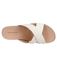 thumbnail image 2 of Draper James Women's Size 10 Alex Raffia Cross Strap Sandals, White, 2 of 5