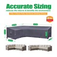 thumbnail image 2 of F&J Outdoors Premium Luxury Waterproof Outdoor Patio L-Shaped Cover - (83"Left+113"Right)W x 33.5"D x 31"H, 2 of 8