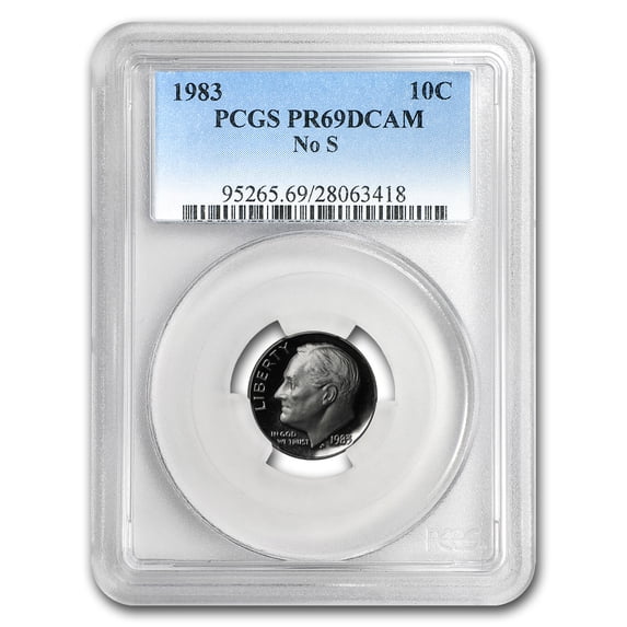 1983 No "S" Variety Roosevelt Dime PR-69 PCGS