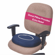 Essential Medical Supply Molded Donut Style Ring Cushion - 14 Inch Navy Chair Pillow Provides Relief for Tailbone, Hemorrhoid Pain and More
