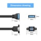 thumbnail image 3 of 90 Degree UP/Down Angle USB 3.0 19/20Pin to Dual USB-A Female Port A, 3 of 5